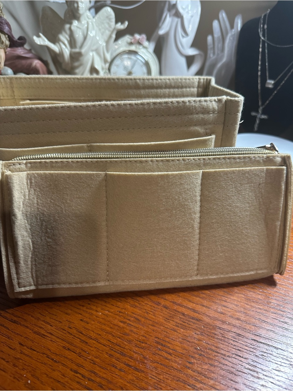 Bag Tote Organizer Insert with Zippered Pocket